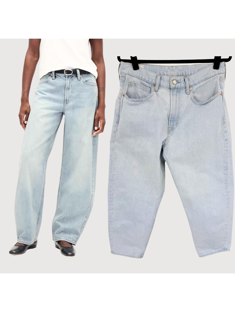 Gap High Rise Barrel Jeans Petite 8P
